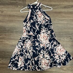 B Darlin dress/ 11-12/ navy blue floral